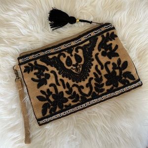 Embroidered Wristlet